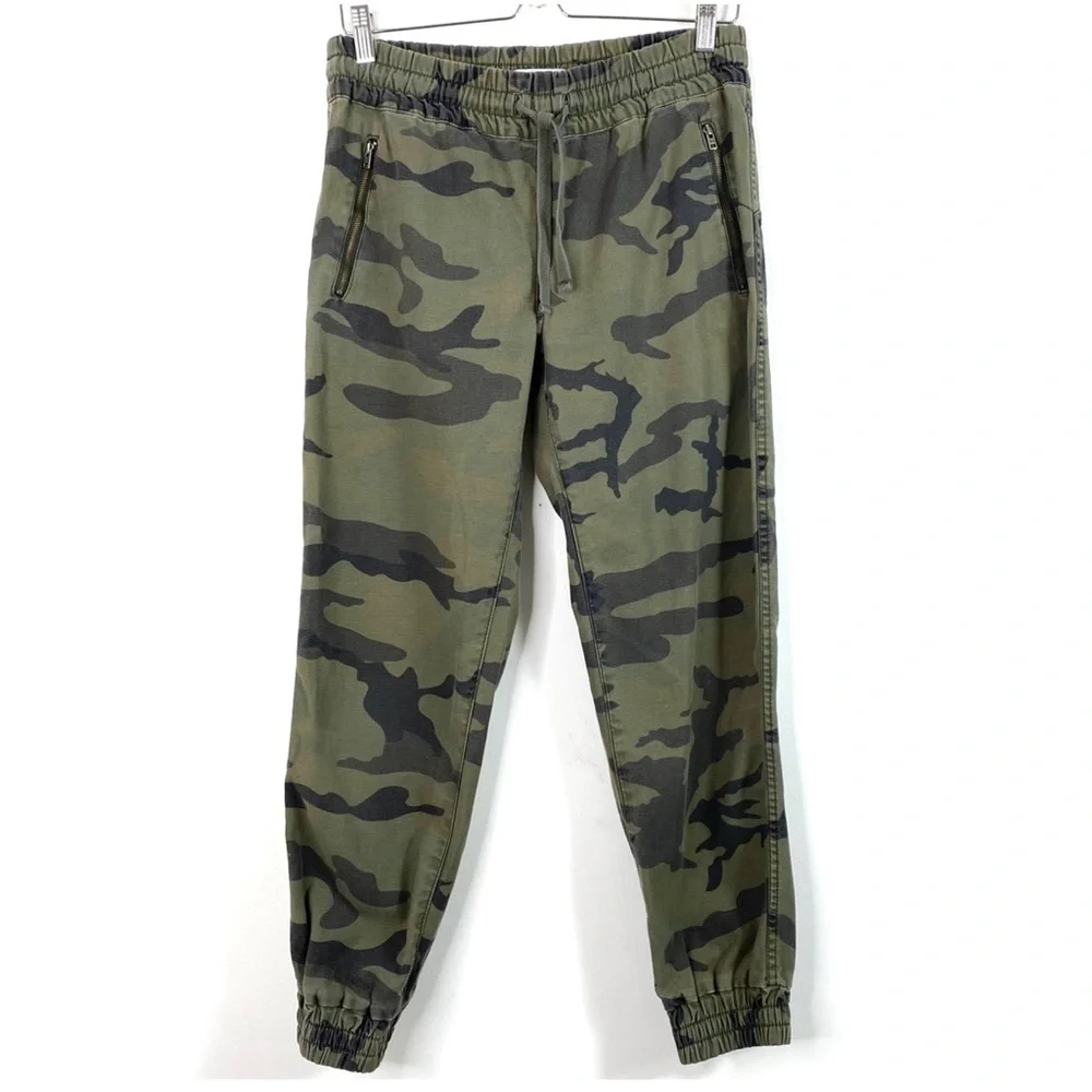 ARITZIA Tna Alix Pant High-waisted Elastic-cuff Camo Joggers in Green Size S